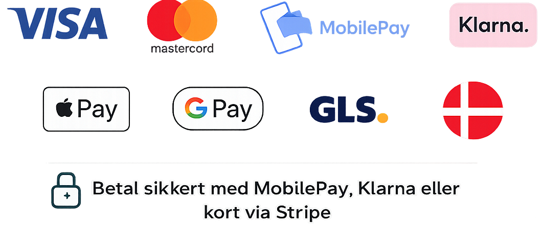 Sikker og nem betaling med Stripe, MobilePay, Klarna og kort